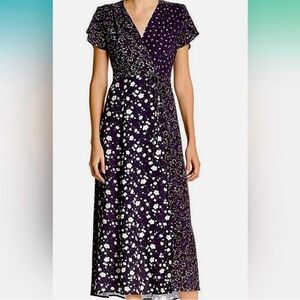 French Connection Navy and White Floral Maxi Dress